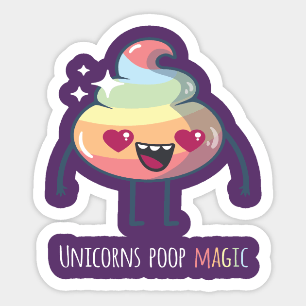 Unicorns Poop Magic (Light) Sticker by carriedaway